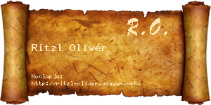 Ritzl Olivér névjegykártya